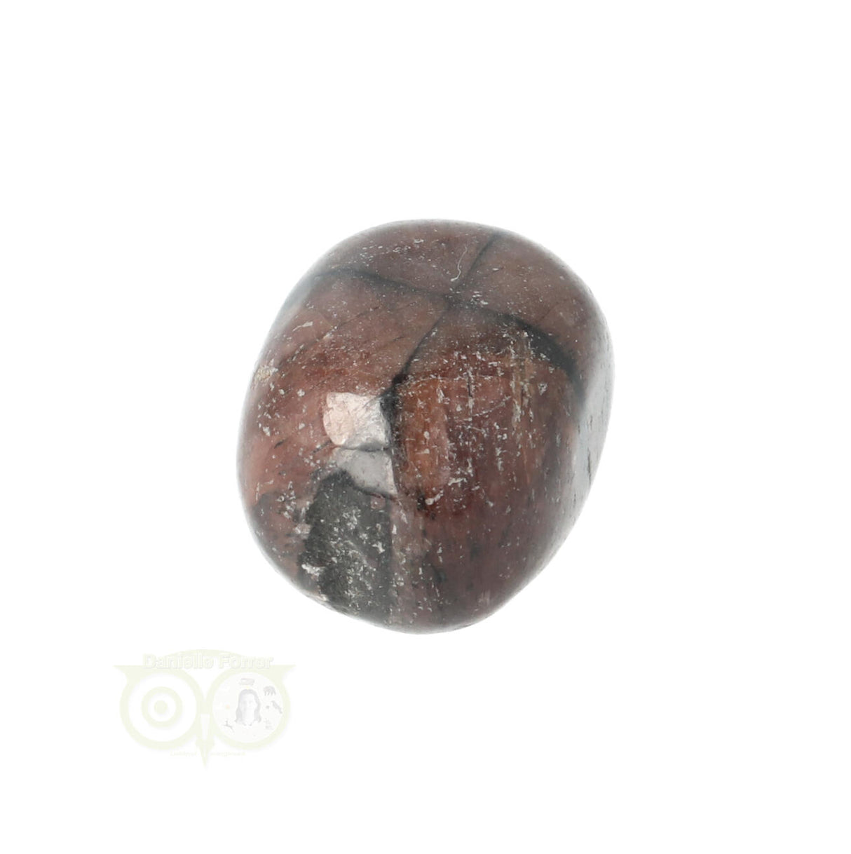 Chiastolith (Kreuzstein) Trommelstein Nr. 10