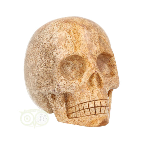 Landschaps jaspis schedel nr. 79 – 291 gram | Edelsteen skull