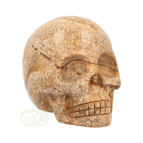 Landschaps jaspis schedel nr. 154 – 305 gram | Edelsteen skull