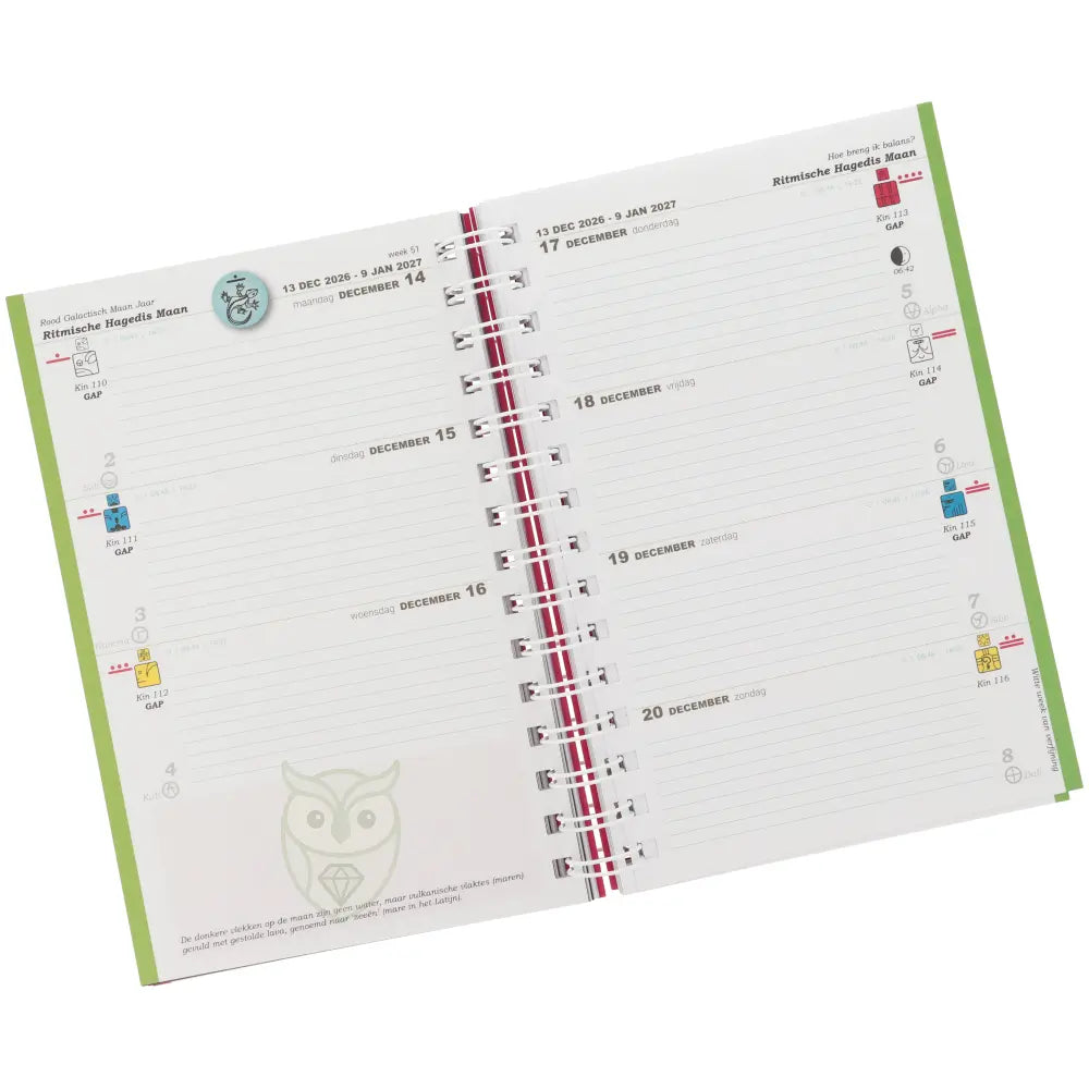 13 Manen agenda van de Natuurlijke Tijd 2026-2027 Nicole E. Zonderhuis spirituele agenda – Webshop Danielle Forrer