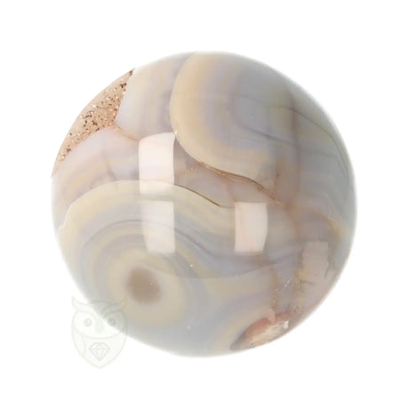 Agaat geode bol 338 gram met zachte aardetinten