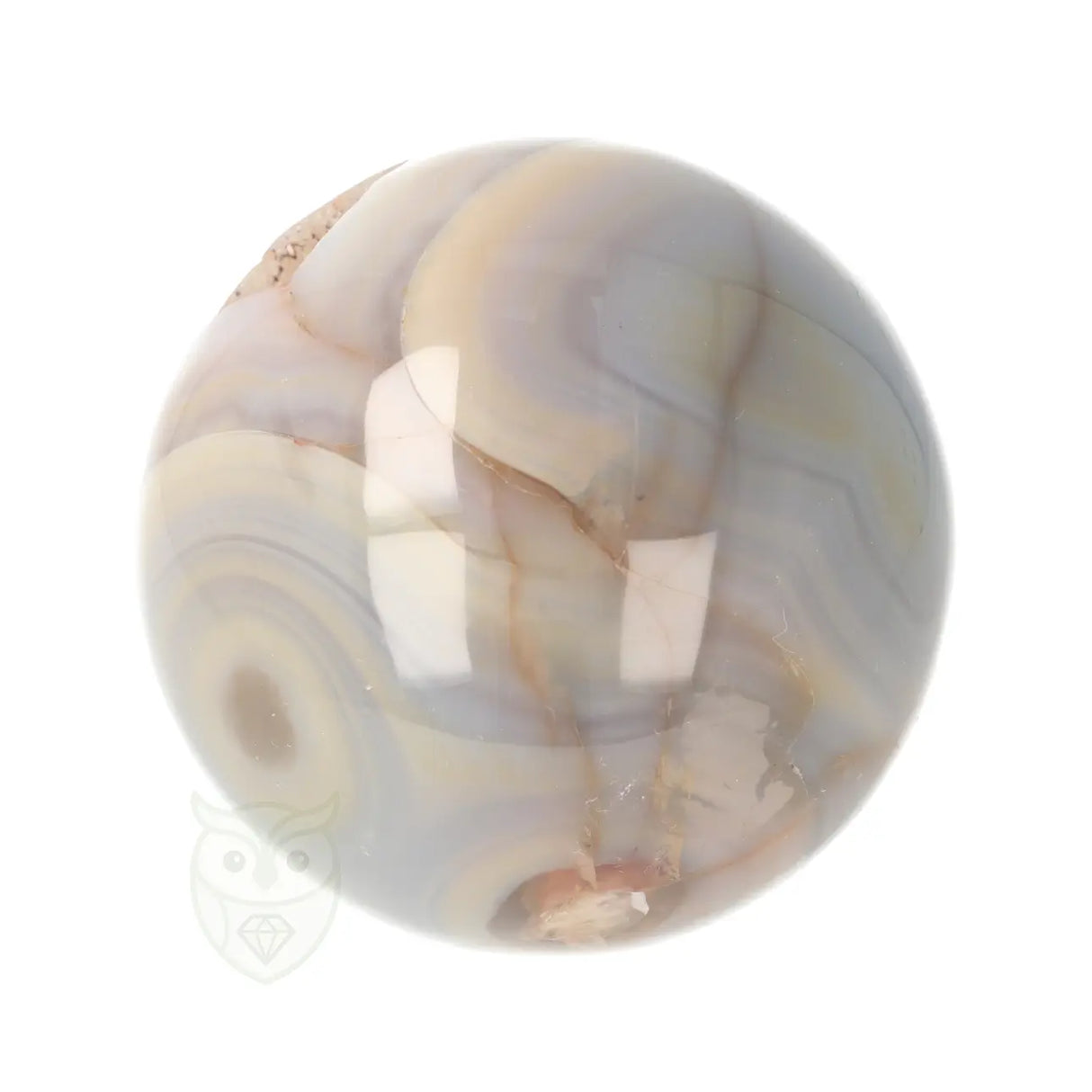 Agate Druzy geode ball No. 12 - Ø 7.82 cm