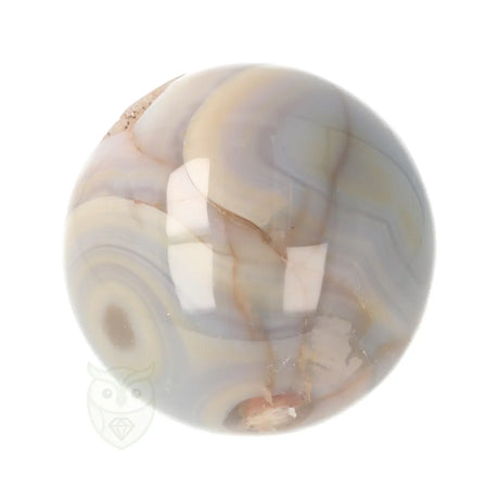 Agaat druzy bol 6.37 cm met natuurlijke kristalvorming