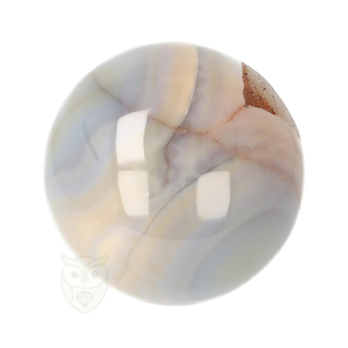 Agate Druzy geode ball No. 12 - Ø 7.82 cm