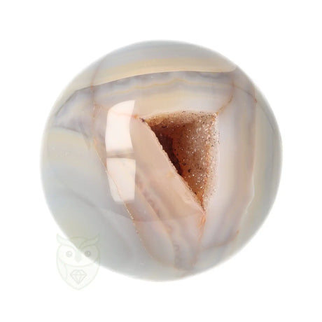 Agate Druzy geode ball No. 12 - Ø 7.82 cm