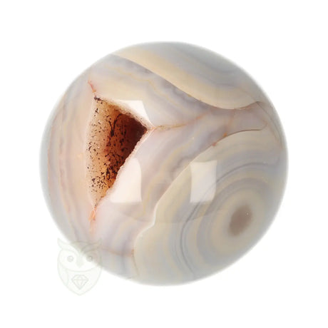 Edelstenen agaat geode bol 338 gram met druzy structuur
