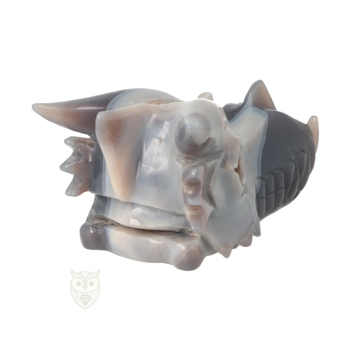 Agaat drakenschedel nr. 508 – 822 gram | Edelstenen schedel