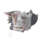 Agaat drakenschedel nr. 508 – 822 gram | Edelstenen schedel