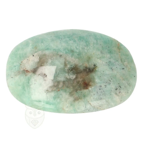 Amazoniet handsteen 57 gram met groen en blauw patroon