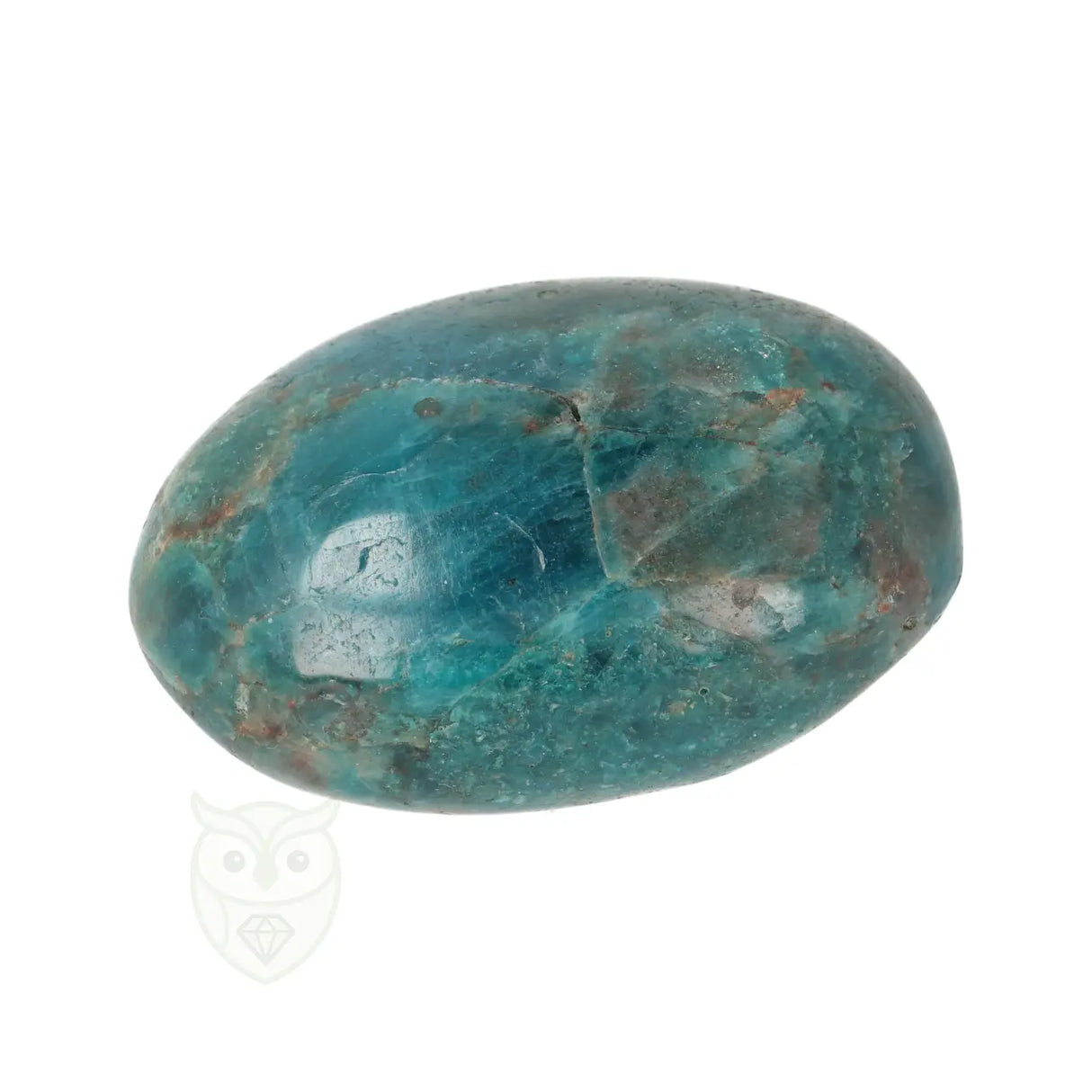 Blue Apatite Palm Stone No. 86 - 111 grams - Madagascar | Gemstone