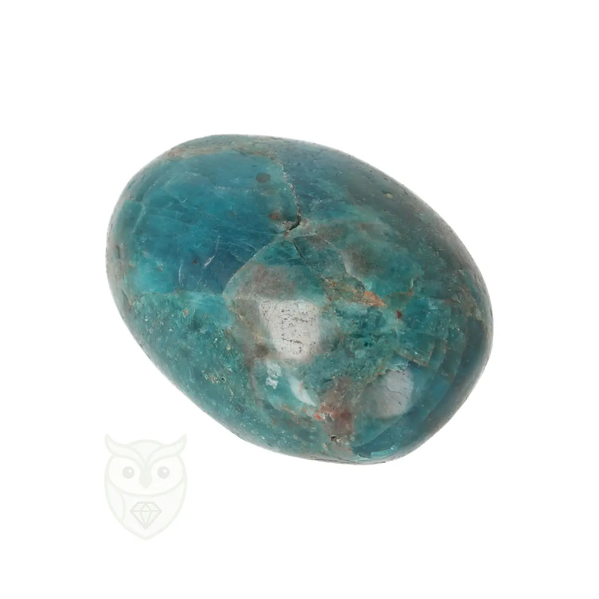 Blue Apatite Palm Stone No. 86 - 111 grams - Madagascar | Gemstone