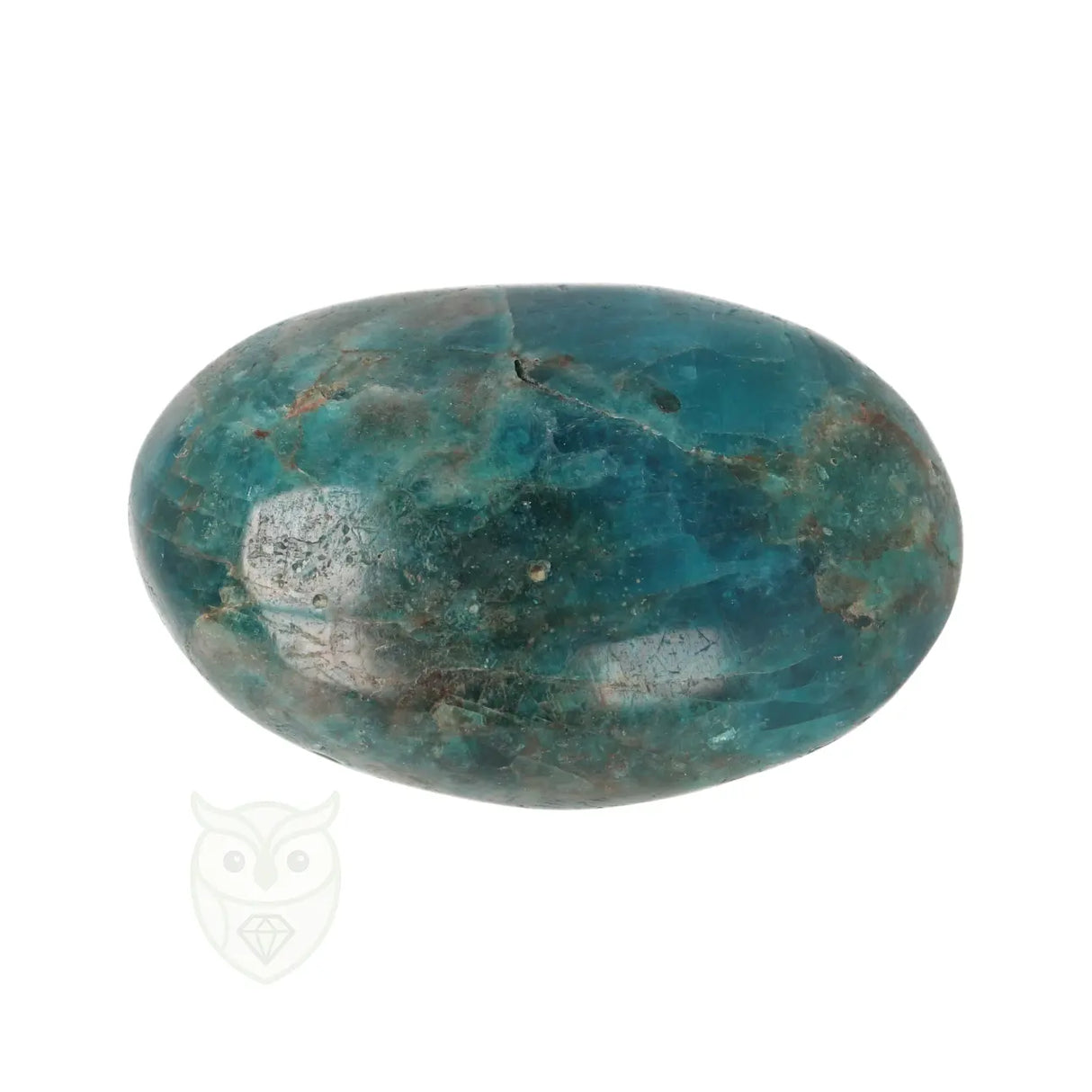 Blue Apatite Palm Stone No. 86 - 111 grams - Madagascar | Gemstone