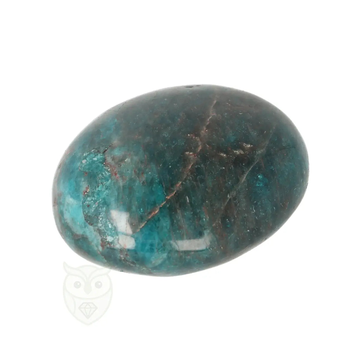 Blue Apatite Palm Stone No. 87 - 99 grams - Madagascar | Gemstone