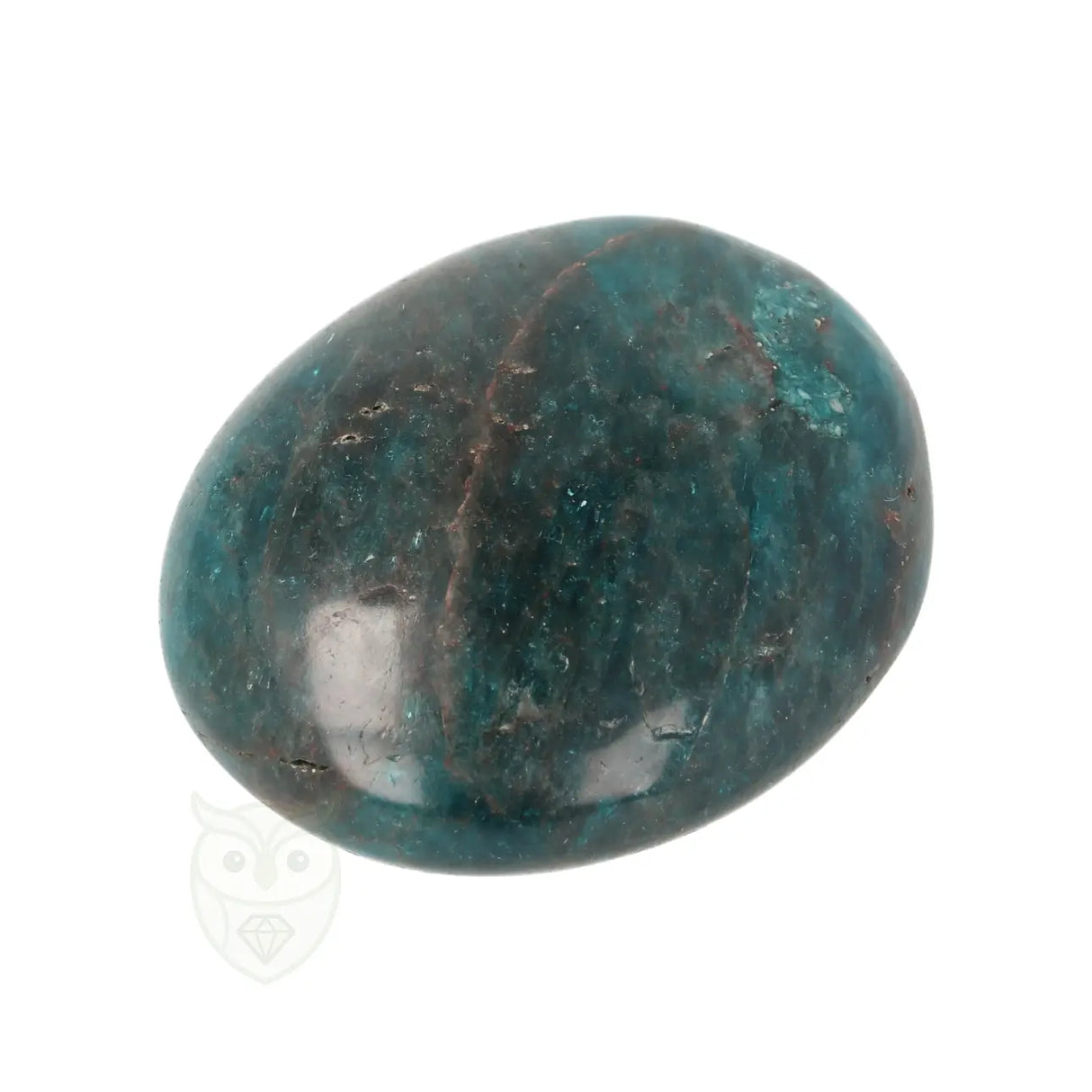 Blue Apatite Palm Stone No. 87 - 99 grams - Madagascar | Gemstone