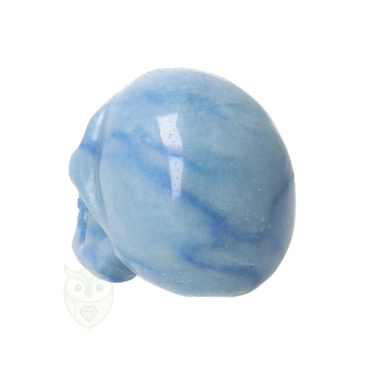 Blauwe kwarts schedel nr. 26 - 96 gram | Edelsteen skull