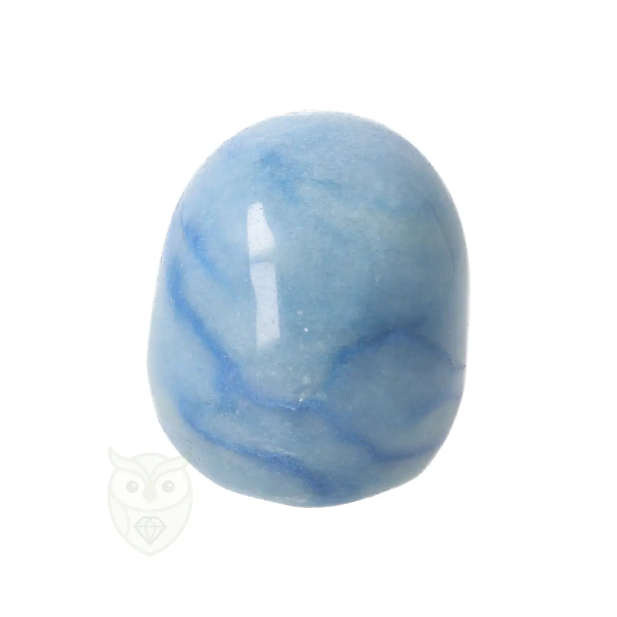 Blauwe kwarts schedel nr. 26 - 96 gram | Edelsteen skull