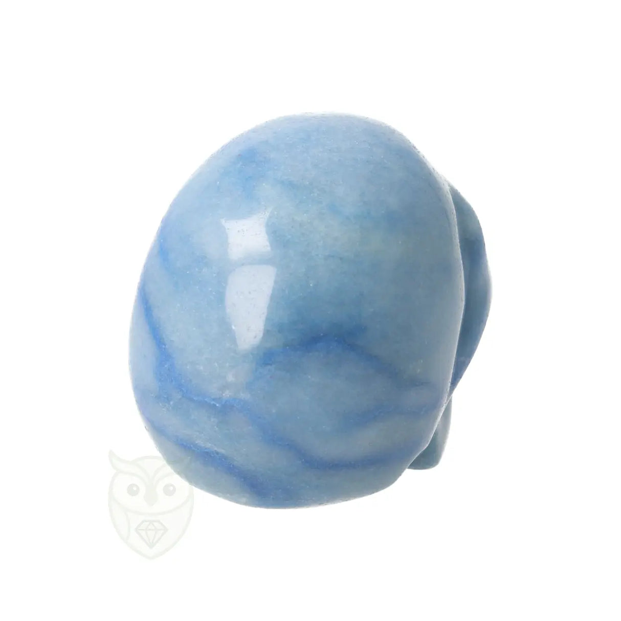 Blauwe kwarts schedel nr. 26 - 96 gram | Edelsteen skull