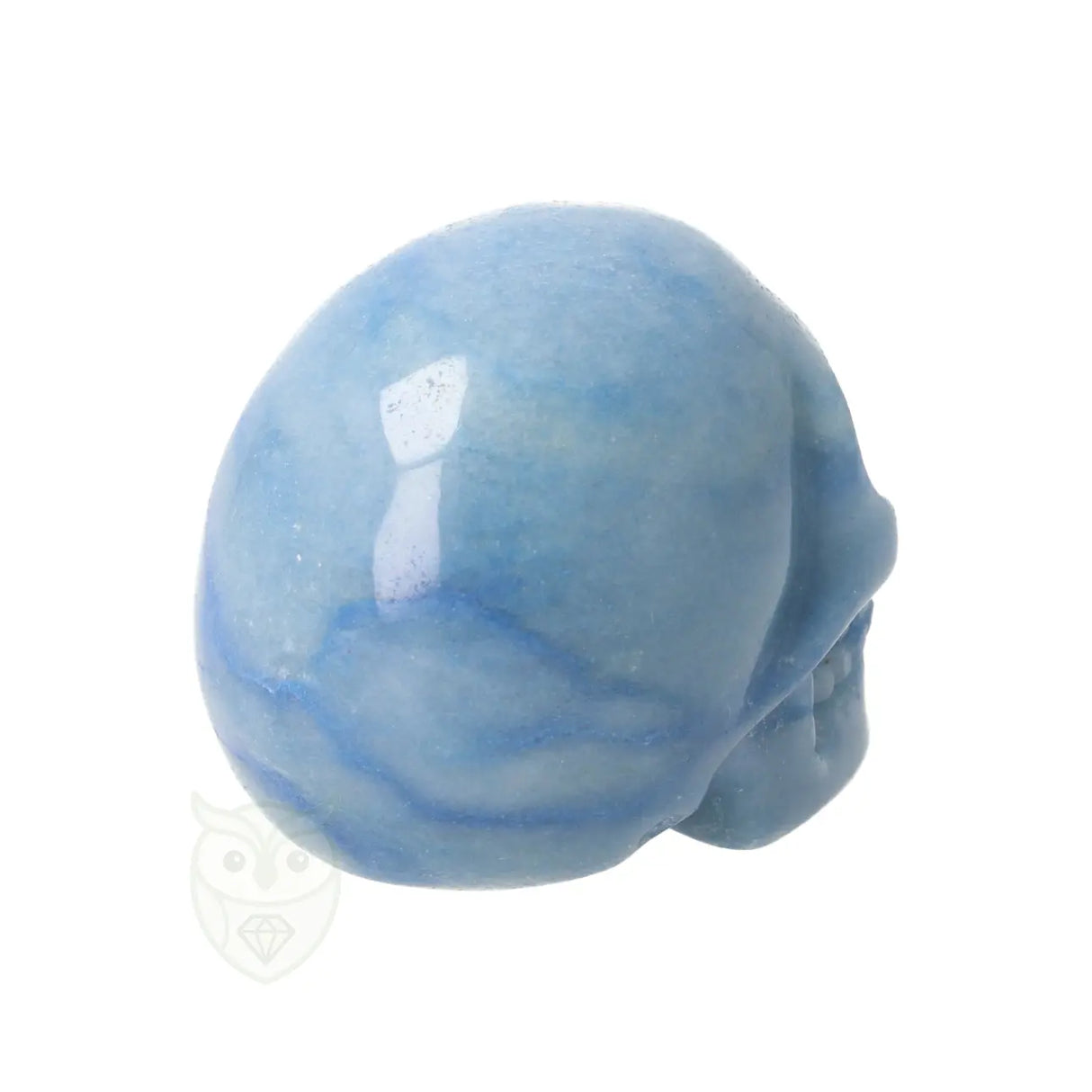 Blauwe kwarts schedel nr. 26 - 96 gram | Edelsteen skull