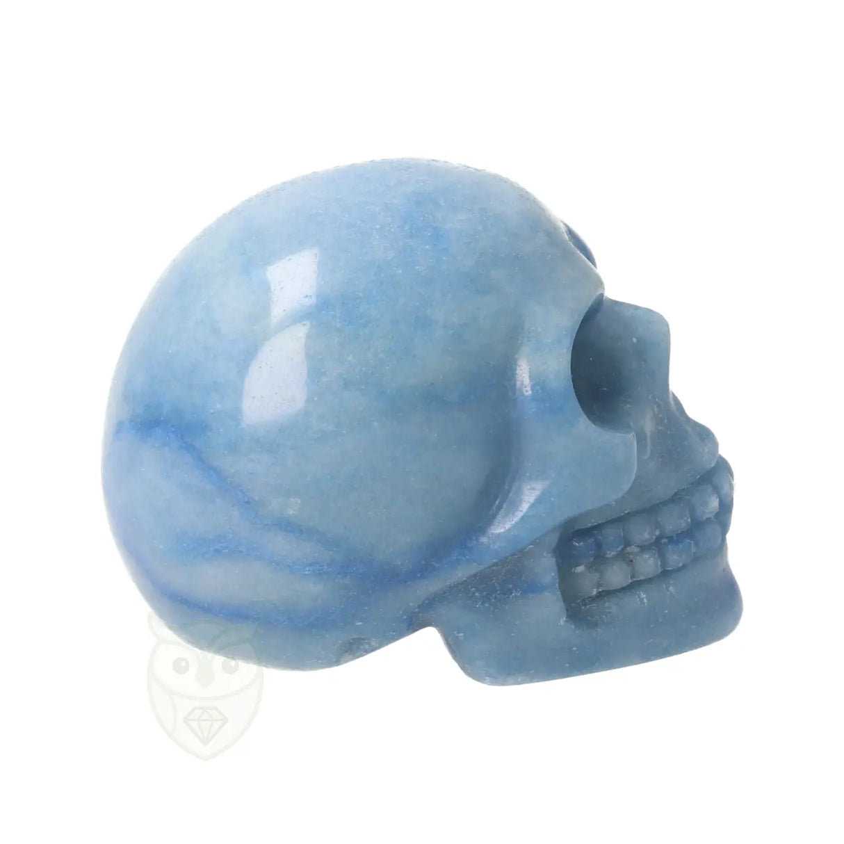 Blauwe kwarts schedel nr. 26 - 96 gram | Edelsteen skull