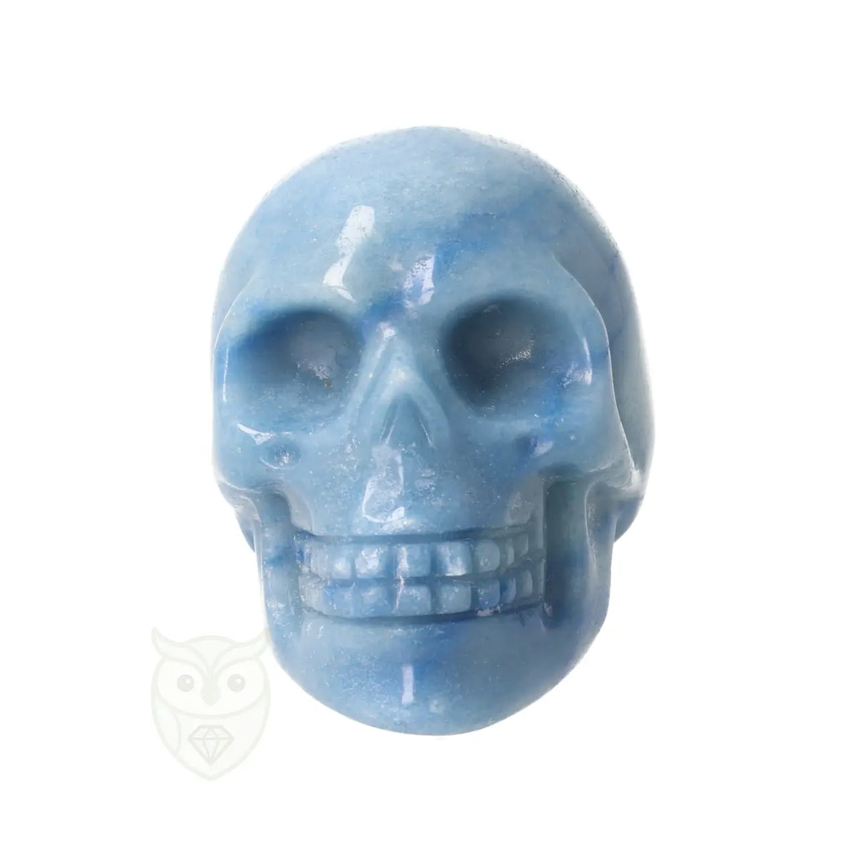 Blauwe kwarts schedel nr. 26 - 96 gram | Edelsteen skull