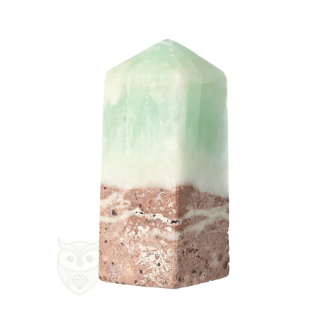Edelstenen obelisk Caribbean blue calciet 240 gram