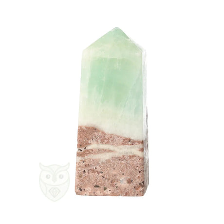 Caribbean blue calciet punt 240 gram gepolijste edelsteen