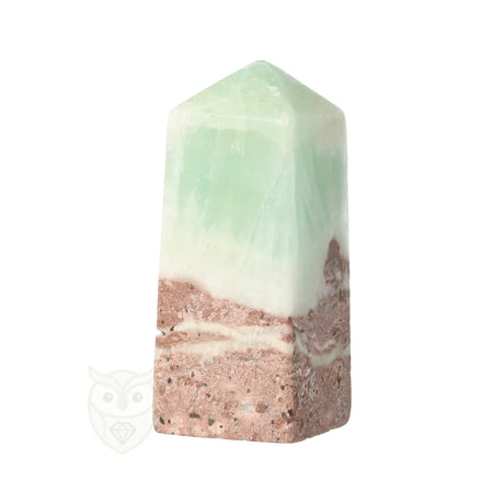 Caribbean blue calciet obelisk 240 gram uniek exemplaar