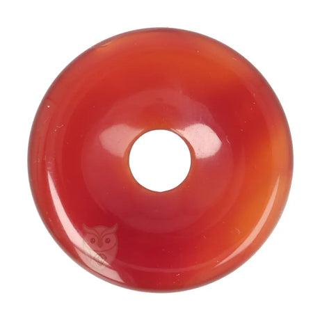 Carneool donut hanger (Pi-stone) nr. 18 - Ø 4 cm | Edelsteen sieraad