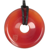 Carneool donut hanger (Pi-stone) nr. 18 - Ø 4 cm | Edelsteen sieraad