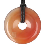 Carneool donut hanger (Pi-stone) nr. 19 - Ø 4 cm | Edelsteen sieraad