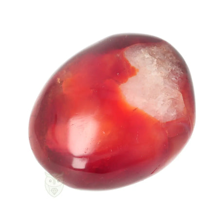 Carneool handsteen 106 gram gepolijst met natuurlijke structuur