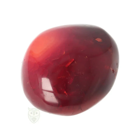 Carneool handsteen 106 gram met rode en oranje kleurnuances