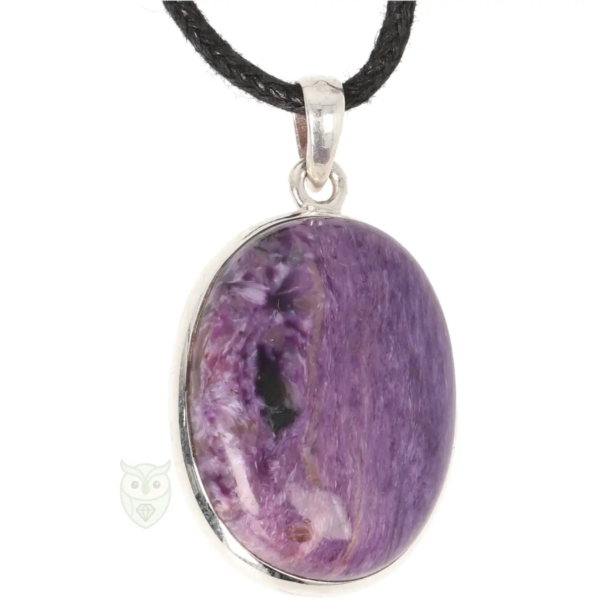 Charoiet zilveren hanger nr. 4 - 9 gram | Edelsteen sieraad