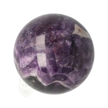 Band amethist bol 6.32 cm met paars wit contrast