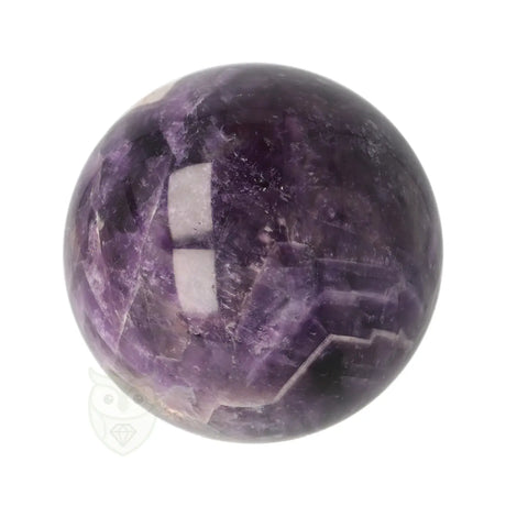 Chevron amethist bol 6.32 cm met paarse kleurtinten