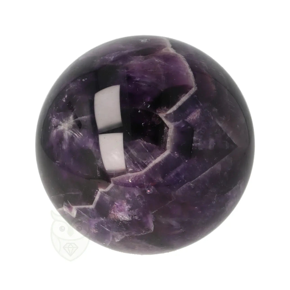 Chevron amethist bol Ø 6,35 cm nr. 25 – 355 gram | Edelsteen bol