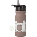 Dutchie drinkfles RVS met rietje 400ml Retulp – duurzame waterfles gerecycled staal BPA-vrij Nederlands design – Webshop Danielle Forrer