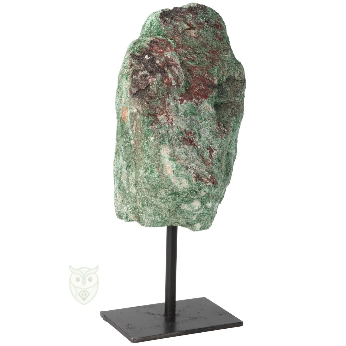 Fuchsiet ruw op metalen standaard nr. 11 - 739 gram | Edelsteen sculptuur
