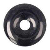 Goudsteen - Blauwe Donut hanger nr. 18 - Ø 4 cm | Edelsteen sieraad