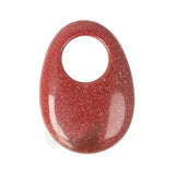 Goudsteen - Bruine ovale donut hanger nr. 10 | Edelsteen sieraad