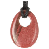 Goudsteen - Bruine ovale donut hanger nr. 11 | Edelsteen sieraad