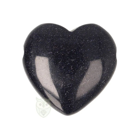 Goudsteen Blauw Hart hanger nr. 18 - ± 3 cm | Edelsteen sieraad