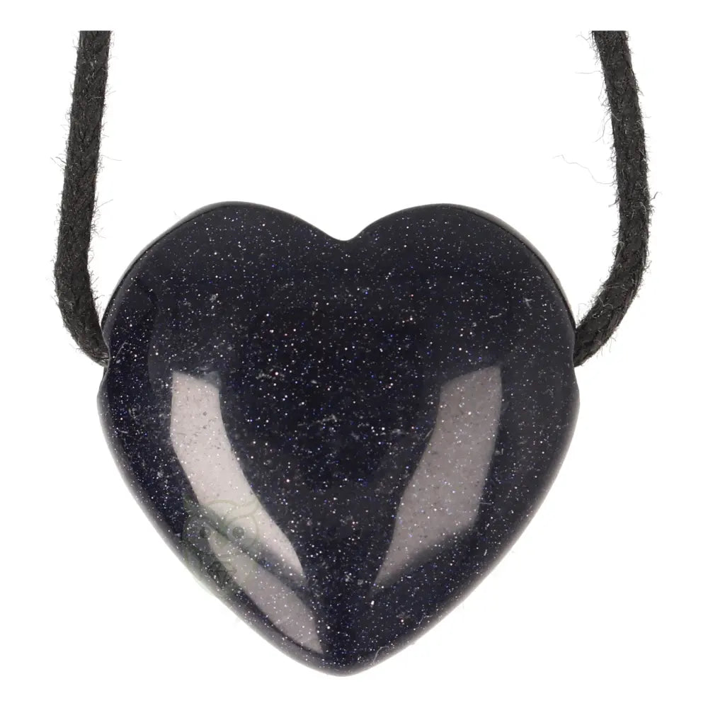 Goudsteen Blauw Hart hanger nr. 18 - ± 3 cm | Edelsteen sieraad