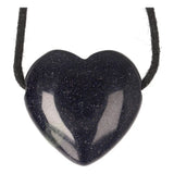 Goudsteen Blauw Hart hanger nr. 18 - ± 3 cm | Edelsteen sieraad