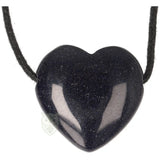 Goudsteen Blauw Hart hanger nr. 18 - ± 3 cm | Edelsteen sieraad