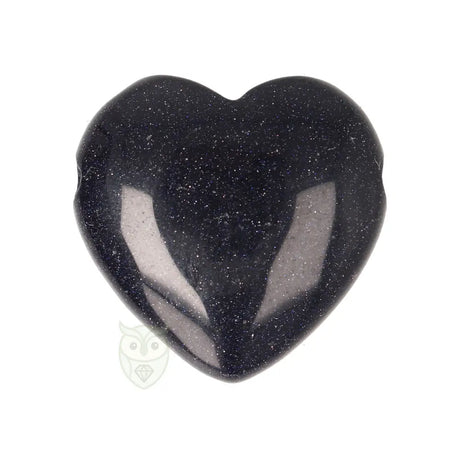 Goudsteen Blauw Hart hanger nr. 18 - ± 3 cm | Edelsteen sieraad