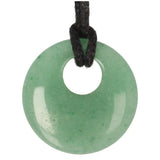 Groene aventurijn circle donut hanger nr. 14 - 10 gram | Edelsteen sieraad