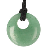 Groene aventurijn circle donut hanger nr. 14 - 10 gram | Edelsteen sieraad