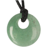 Groene aventurijn circle donut hanger nr. 16 - 10 gram | Edelsteen sieraad