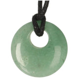 Groene aventurijn circle donut hanger nr. 16 - 10 gram | Edelsteen sieraad